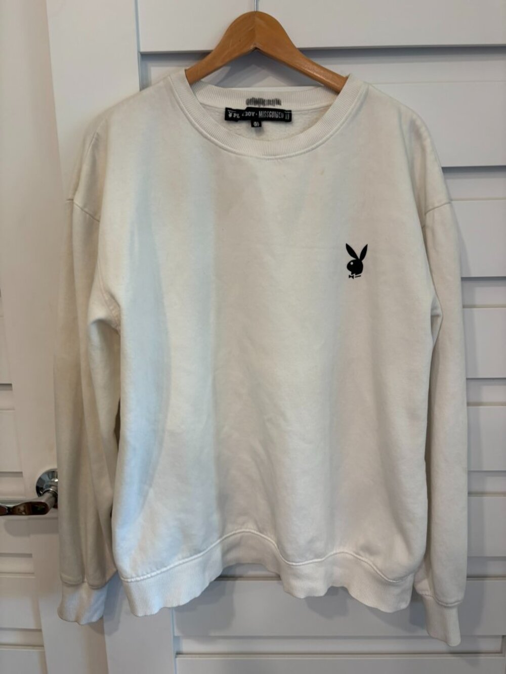 Vintage Playboy X Missguided Bunny Logo Oversized Crewneck Sweatshirt - Picture 11 of 15
